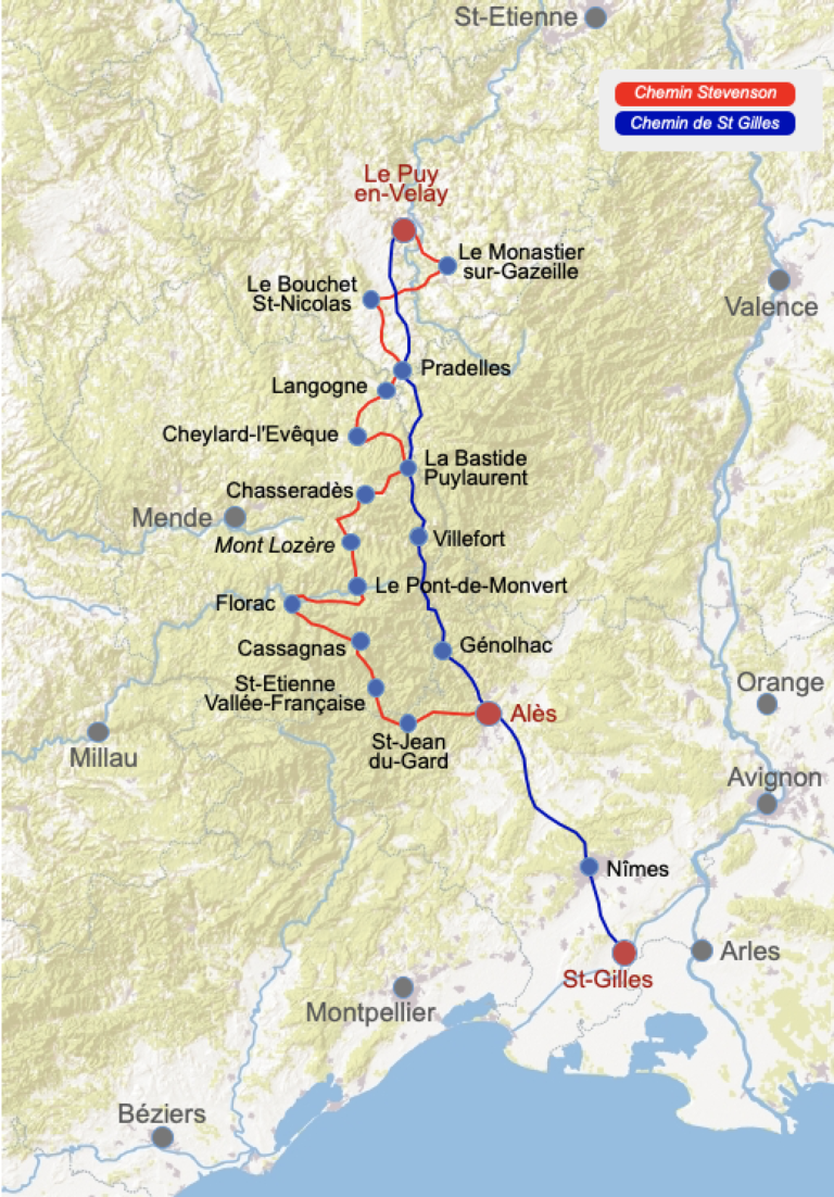 GR70 Chemin de Stevenson et GR700 Voie Régordane Chemin de