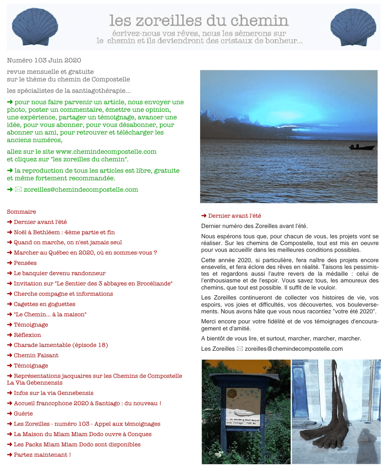 Anciens numéros des Zoreilles - Chemin de Compostelle