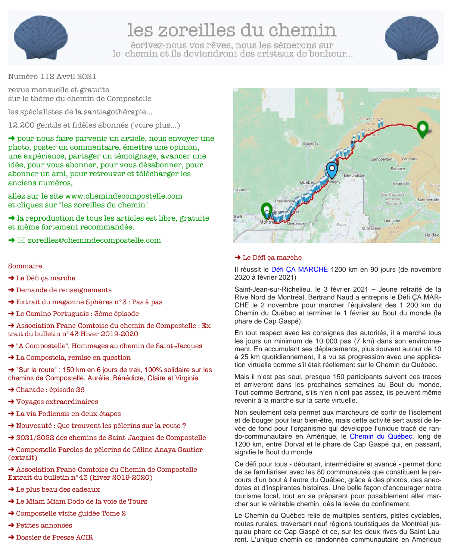 Anciens numéros des Zoreilles - Chemin de Compostelle
