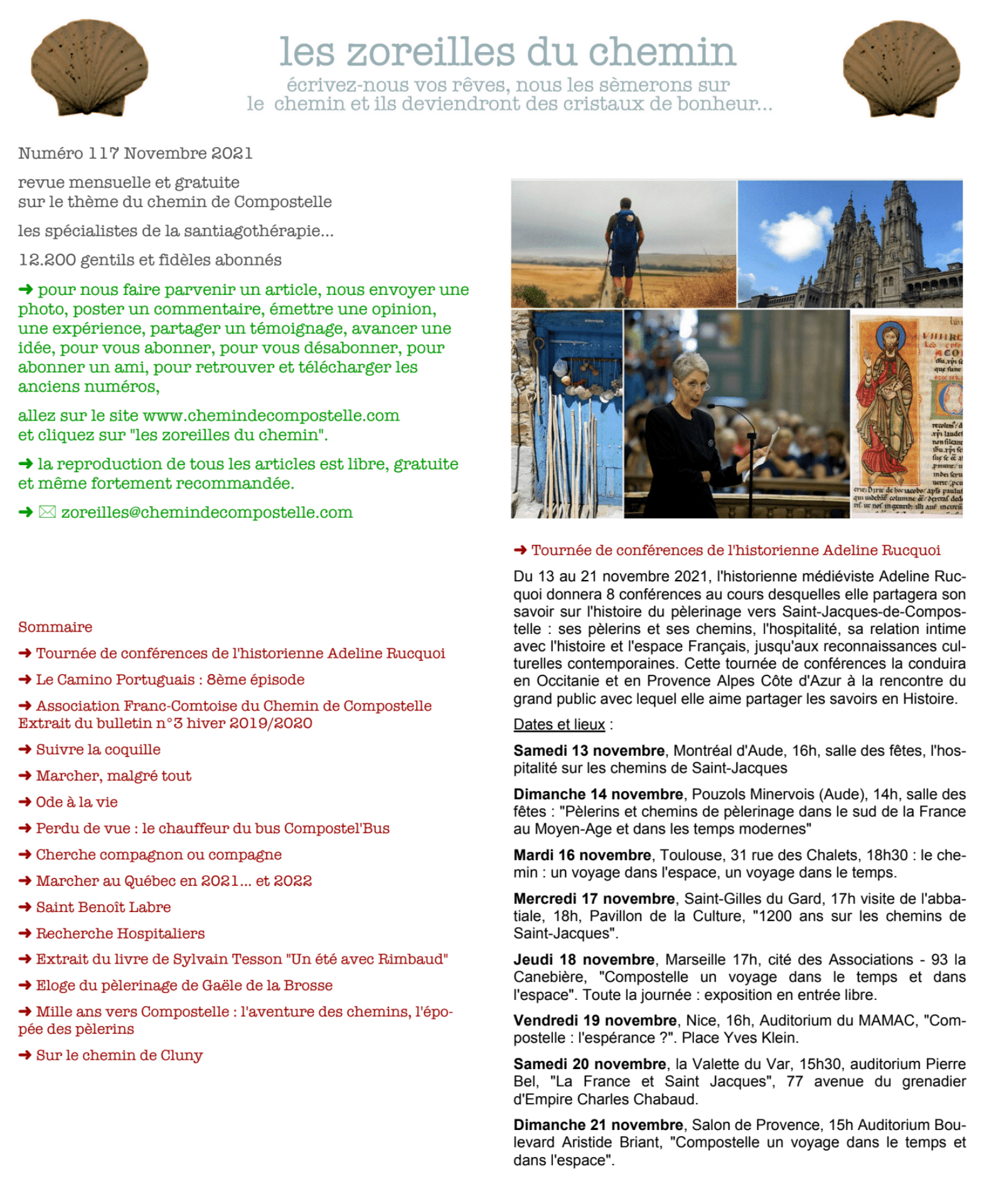 Anciens numéros des Zoreilles - Chemin de Compostelle