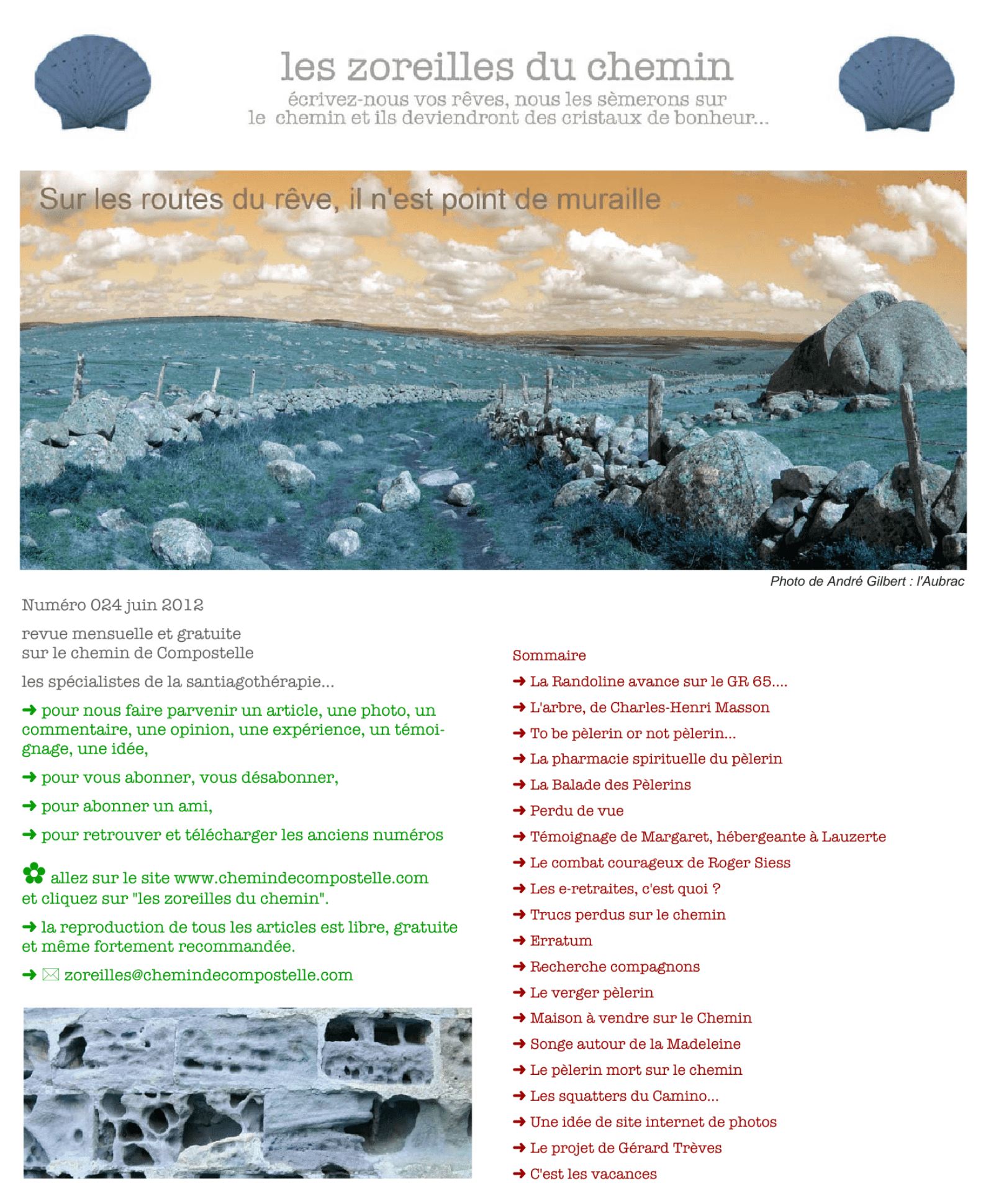 Anciens numéros des Zoreilles - Chemin de Compostelle